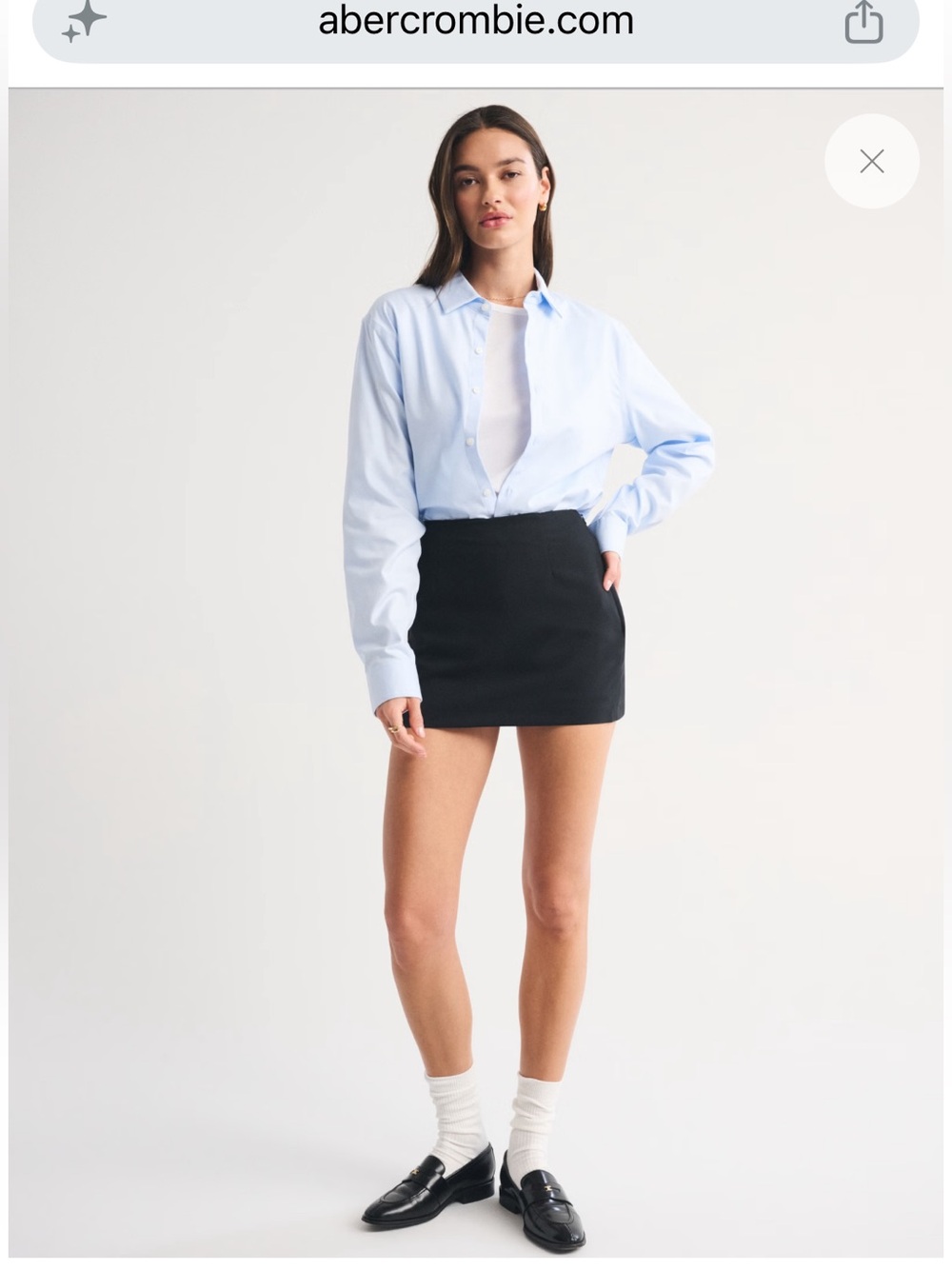 A&F Scarlett Suiting Mini Skort